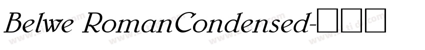 Belwe RomanCondensed字体转换